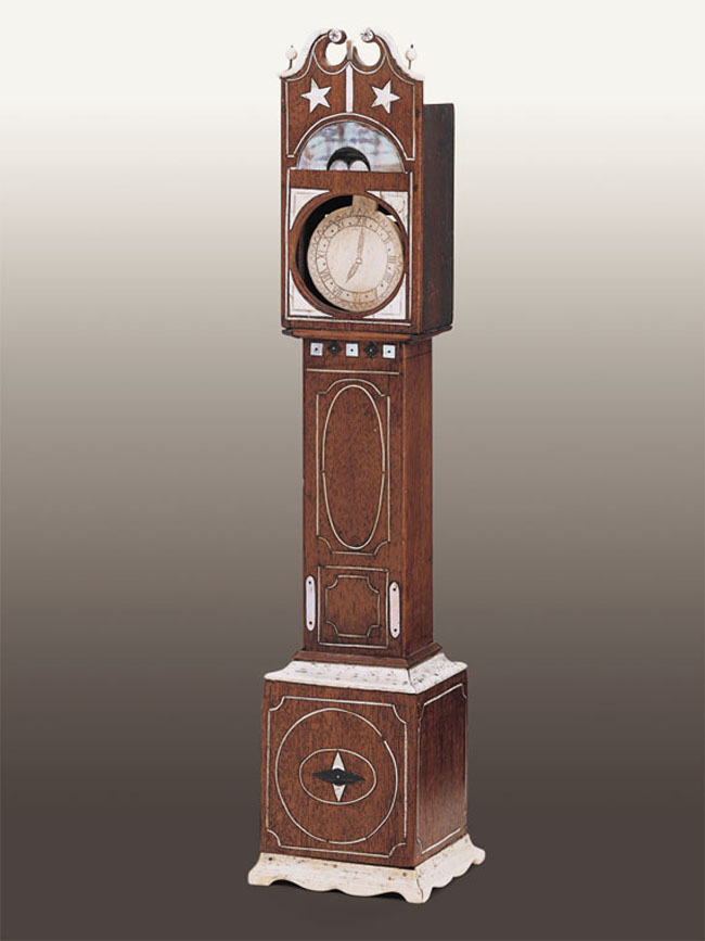 Sailor-Made American Grandfather Clock Pocket Watch Stand circa 1790-1820
